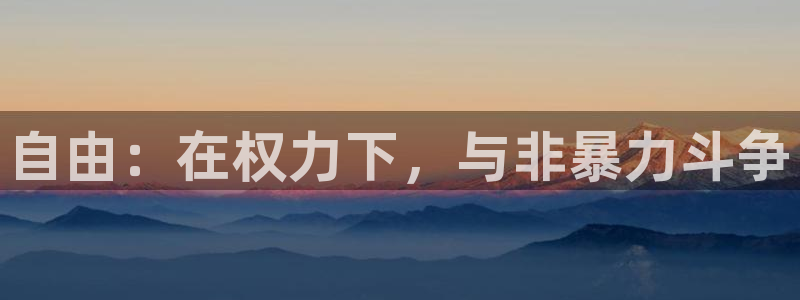 漫画之家下载安装：自由：在权力下，与非暴力斗争